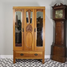 Edwardian Satinwood Wardrobe