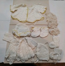 Lot Vtg Handmade Crochet Baby