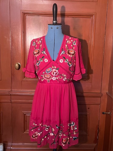 Asos pink embroidered floral - pink,