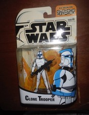3.5" STAR WARS CARTOON NETWORK CLONE WARS CLONE TROOPER  blue HASBRO
