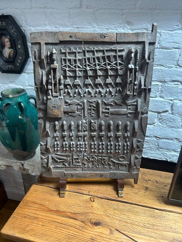 Dogon granary carved - , door