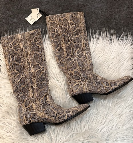 Zara animal print leather