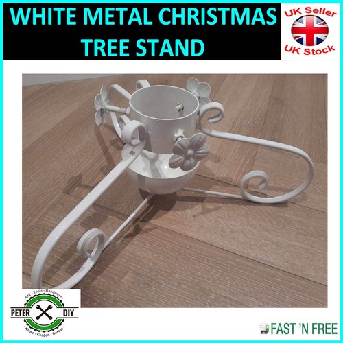 White metal christmas tree - metal,
