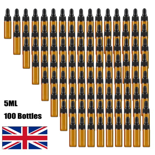 100x 5ml amber glass - 5ml,