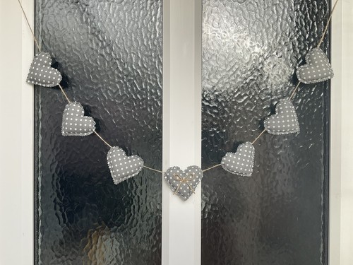 Fabric shabby chic heart - fabric,