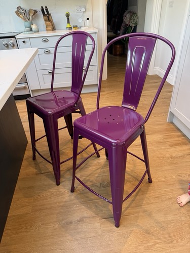 Pair tolix style purple - style,