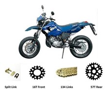 Yamaha DT125 X '05-06 GOLD Heavy Duty Chain and Sprocket Kit
