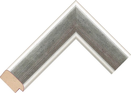 44mm wide silver cushion wood - wide,