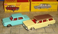 FIAT 1800 FAMILIALE & SIMCA 1000 CARS - DINKY TOYS REPRODUCTIONS  DeAGOSTINI