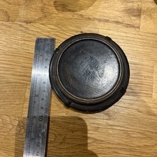 Vintage Oriental Carved Wooden Vase/Lamp Stand – Dark Wood Plant Holder