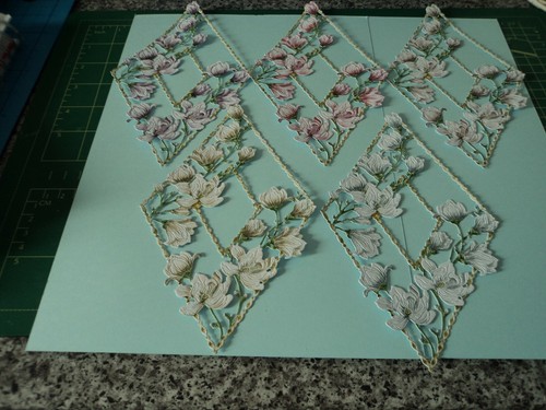 Tattered lace raspberry roses - lace,
