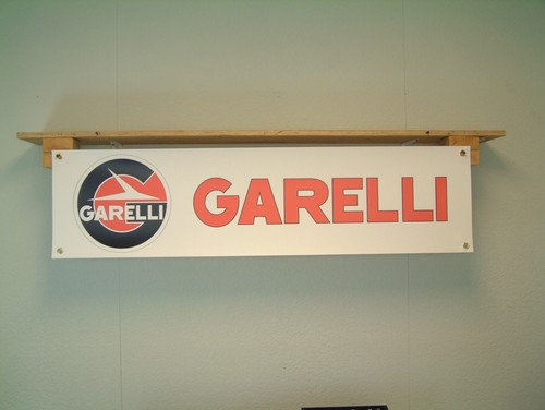 Garelli moped banner - banner, garage