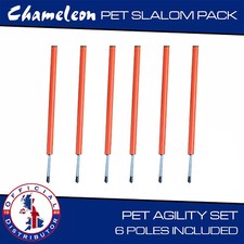 Pet Agility Slalom Dog Training Equipment Backyard Starter Course Set 6 Outdoor