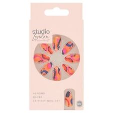 Studio London Almond Gloss Tropical 24-Piece Nail Set