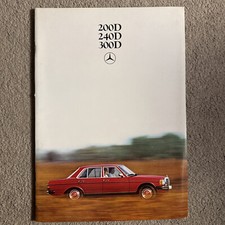 MERCEDES BENZ W123 - 200D 240D 300D 1980 UK Market Sales Brochure