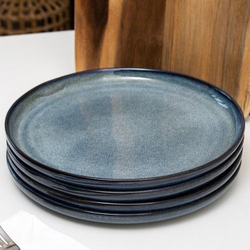 Blue reactive glaze dinner - blue,