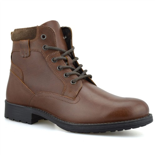 Mens leather combat lace - mens,