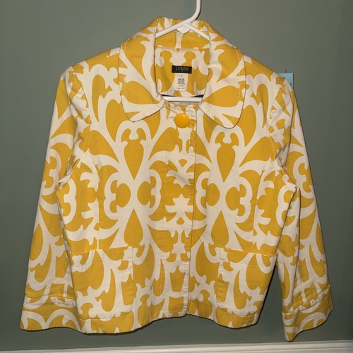 Crew yellow white retro crop - white,