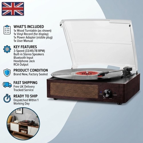 Vintage wooden vinyl record - wooden,