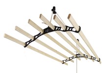 6 Lath Black Clothes Airer