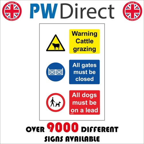 Sign warning cattle - sign,