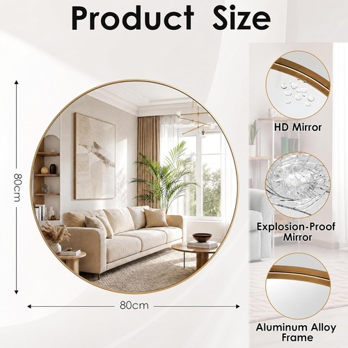 Round wall mirror large - wall,