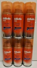 GILLETTE FUSION PRO  ICY COOL MENTHOL  SHAVE GEL 75ML X 6 CANS TRAVEL SIZE