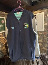 New York Cosmos Football Soccer Club Baseball Fleece Jacket by UMBRO