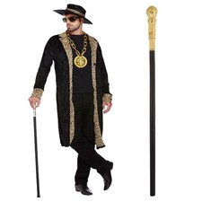 Black Pimp Costume Pimp Stick