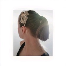 Ladies Neutral Hairband Embroidered Fascinator Headband Sequin Classy Bow