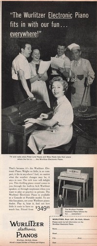 Wurlitzer piano vintage - wurlitzer, ad