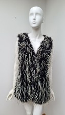 Black And White Faux Fur Gilet