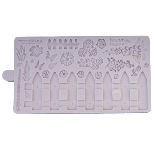 Country garden silicone mould - garden,