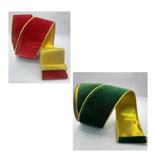 63mm wired velvet gold - wired, backed