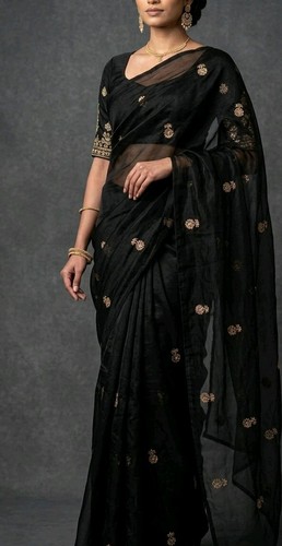 Designer black orangza - , indian