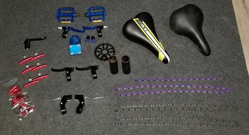 Bmx misc parts lot - misc, seats