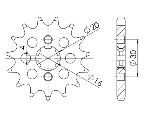 Sprocket step 428 15 - step, z