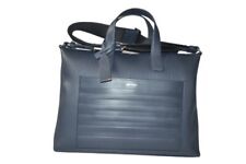 Paul Smith Mainline Mens Navy Leather Embossed Stripe Portfolio Bag Brand New 
