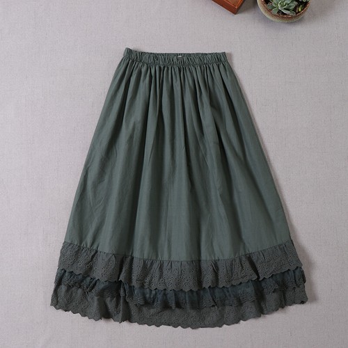 Lady lace trim skirt petticoat - skirt,