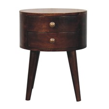 Betony Walnut Bedside Table with 2 Drawers