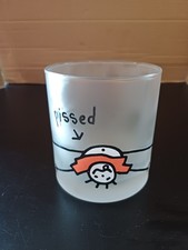 Purple Ronnie Pissed Frosted Glass Novelty Downpace Limited Man Cave Home Bar