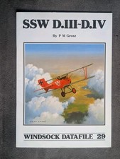 Windsock Datafile 29 SSW D.III- DIV  P M GROSZ Book  Free UK Post