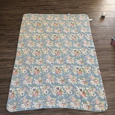 Laura Ashley Camilla Coco Flannel Floral Striped Ultimate Plush Throw Blanket