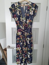 Louche Joy Floral Jumpsuit Navy Size 8 RRP £59