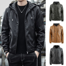 Mens PU Leather Black Jacket