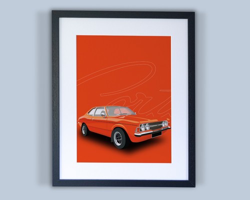 Framed classic ford art - art, print
