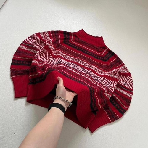 Chaps red fair isle striped - chaps,