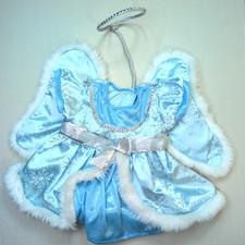 Build-A-Bear Blue Angel Dress with Wings & Halo Christmas Outfit