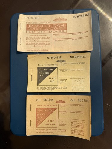 Motor fuel ration books - motor, x3