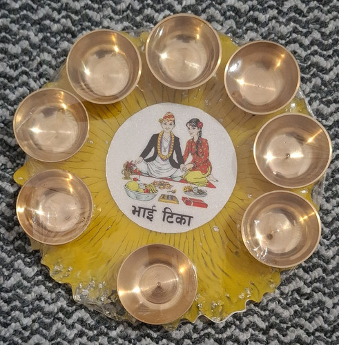 Handmade resin bhai tika puja - resin,